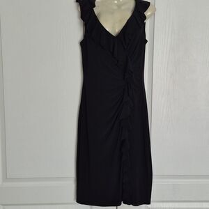 Ralph Lauren Black Ruffled Dress